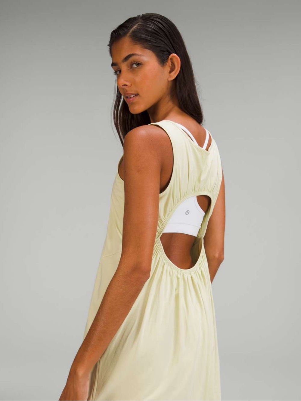 Lululemon Pima Cotton Open-Back Midi Dress - Dewy
